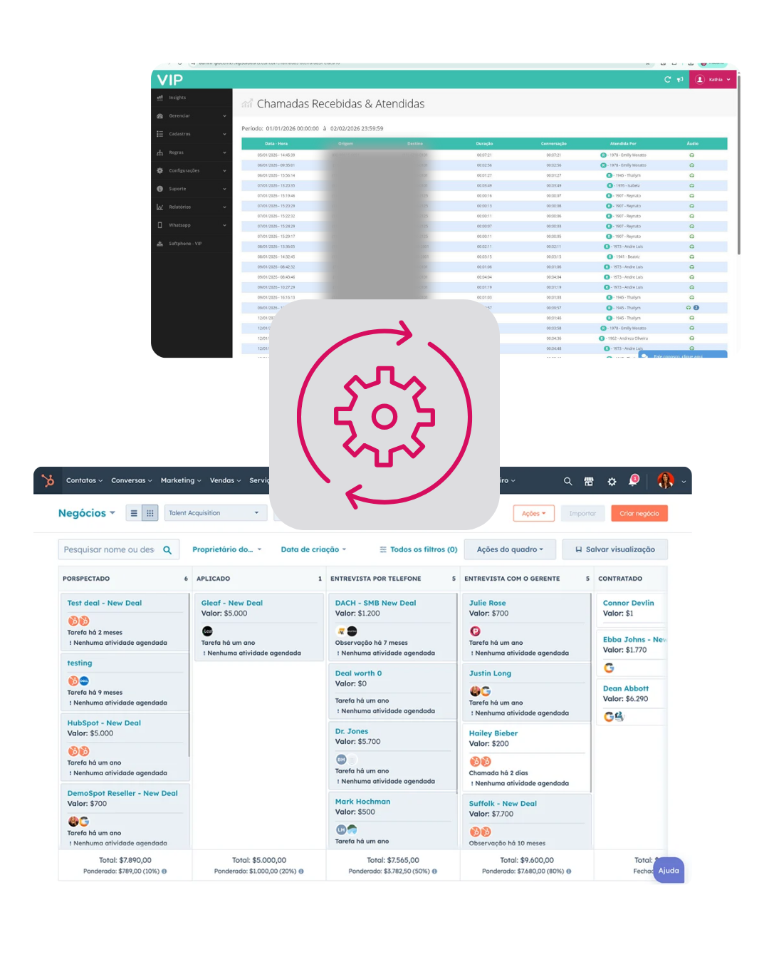 Integração CRM Vip Solutions