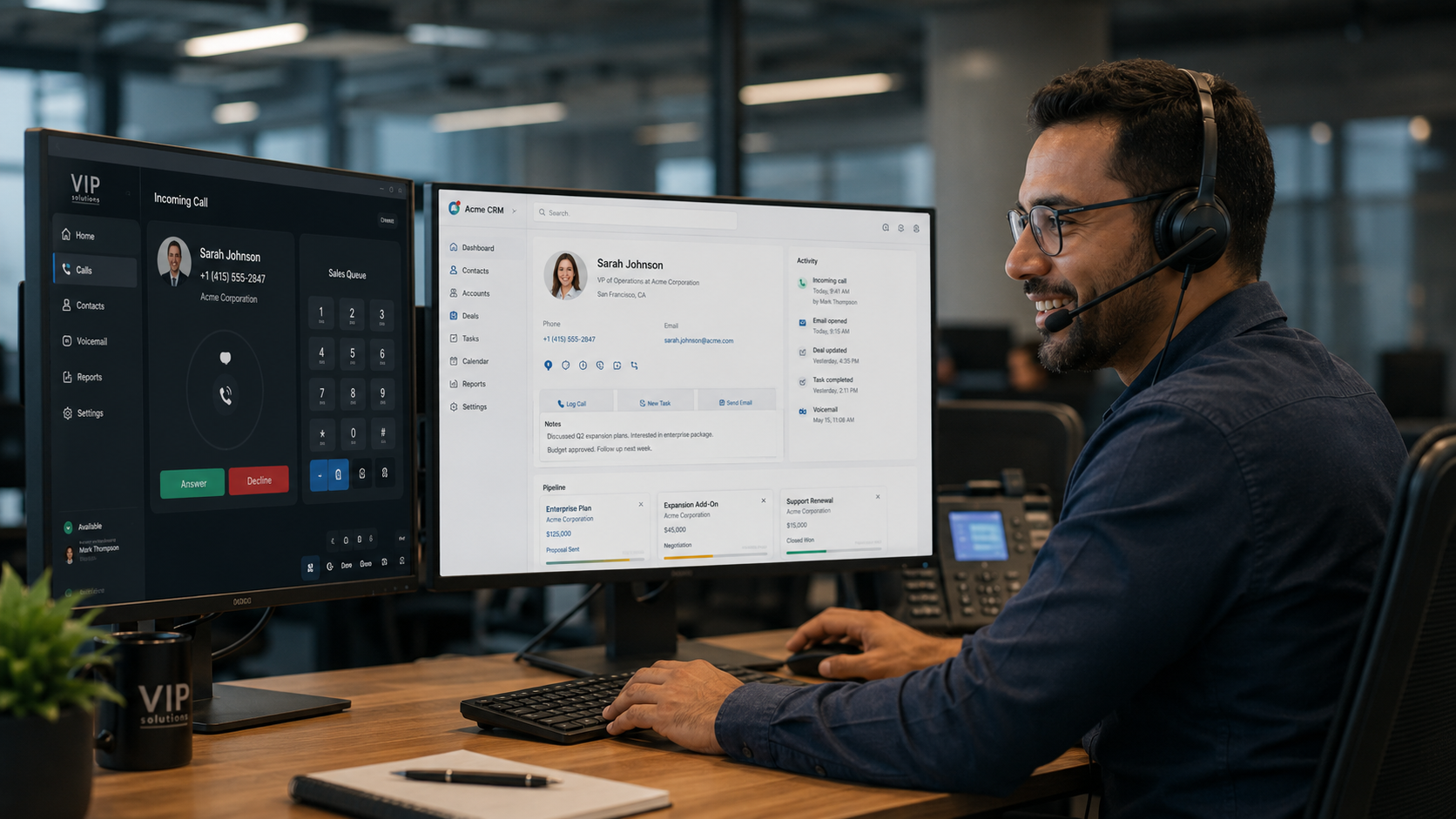 Integração de Telefonia com CRM